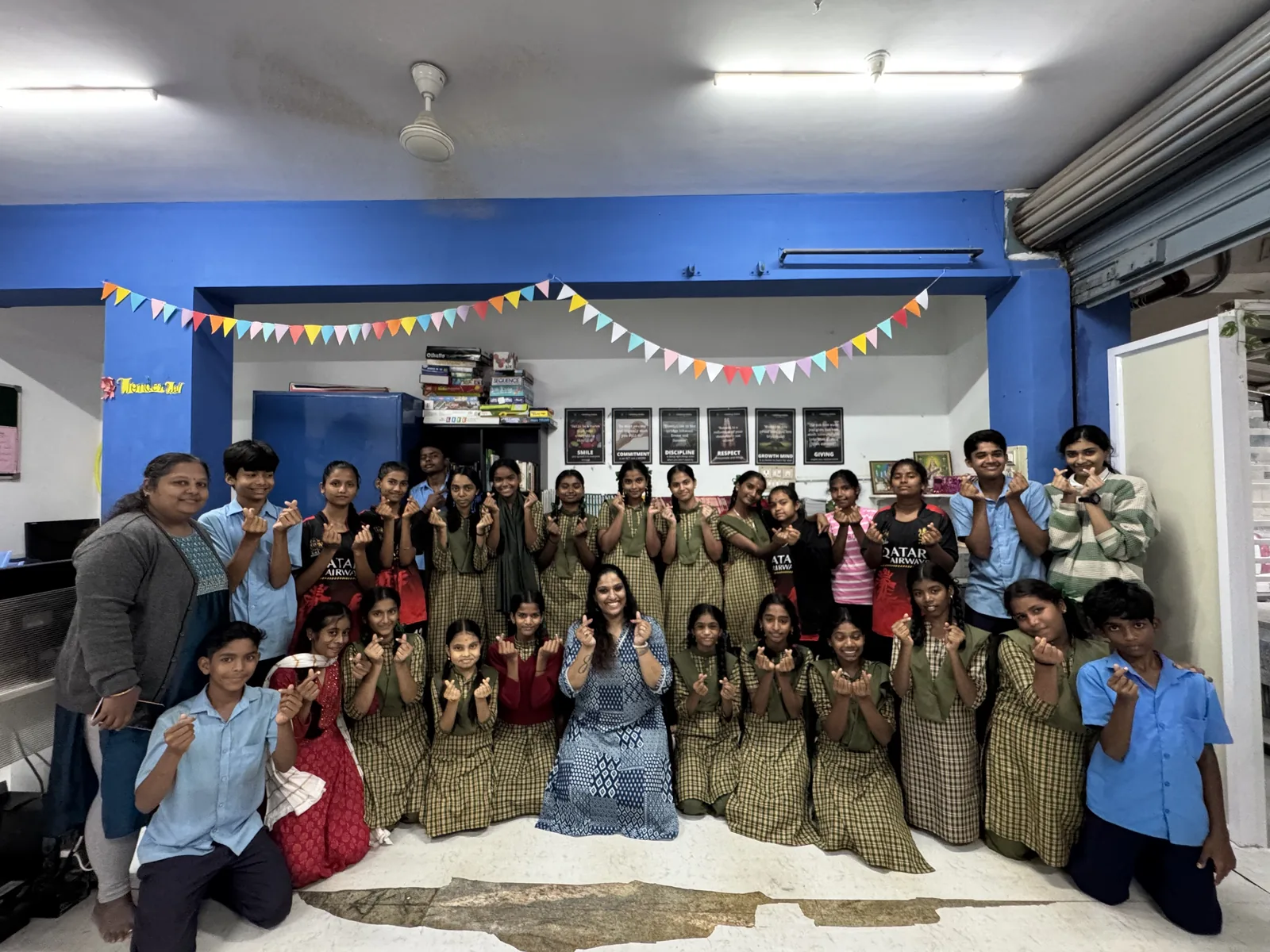 Students at a partner school after a SIFF outreach session