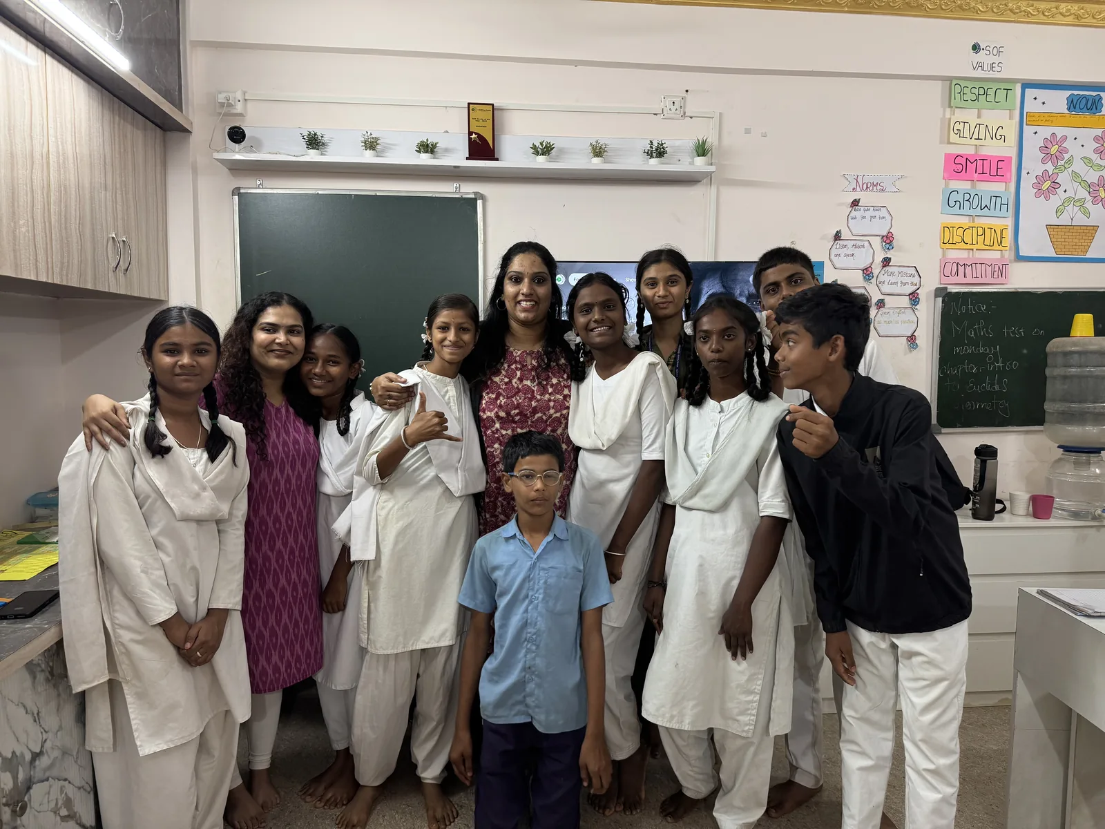 Students celebrating together at the end of a SIFF school workshop